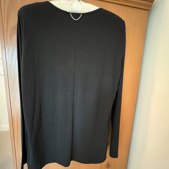 The Kooples Sport Mix Woven Jersey Zip Front Long Sleeve Top, S, NWT - Picture 5 of 10